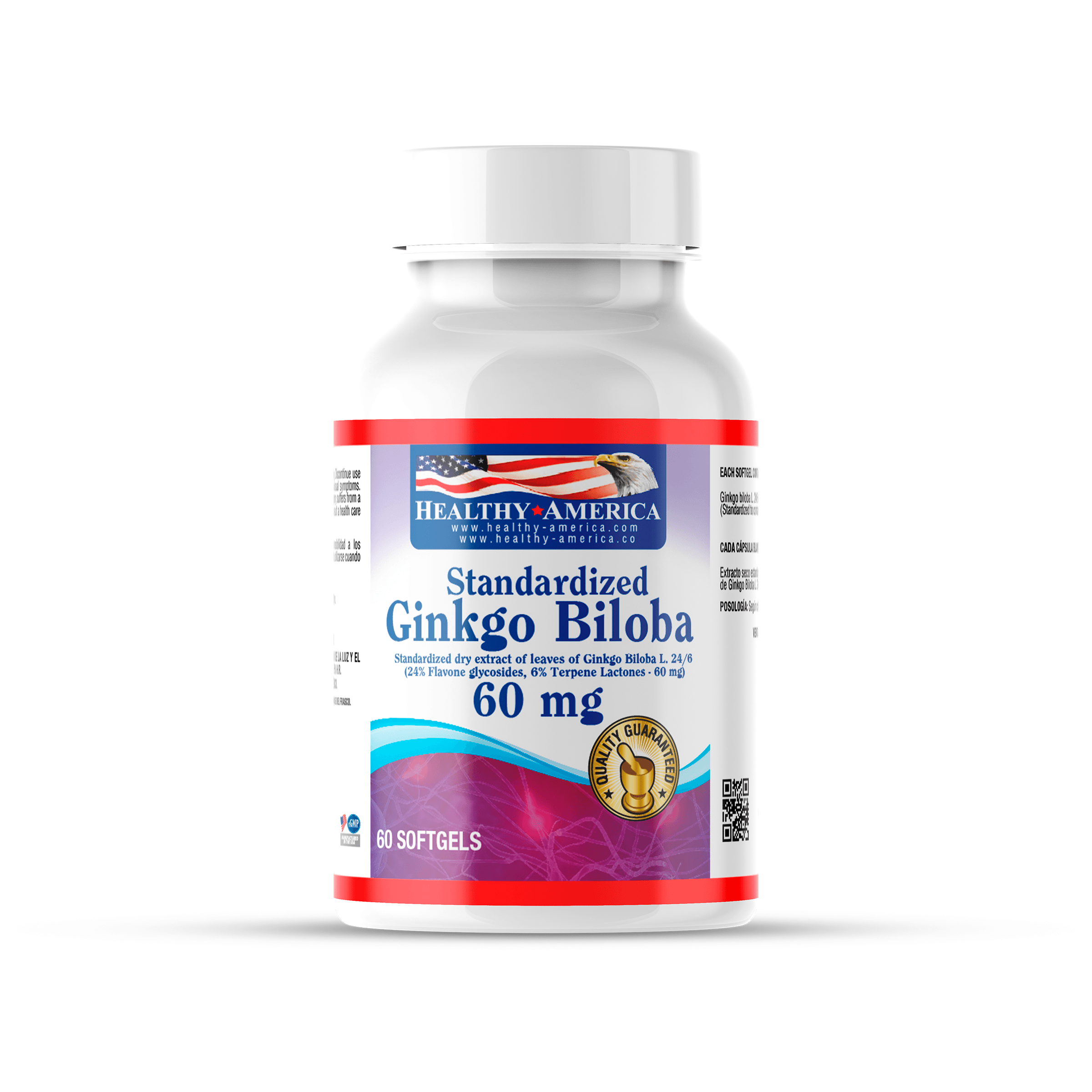 GINKGO BILOBA BLANDA 60MG HEALTHY AMERICA