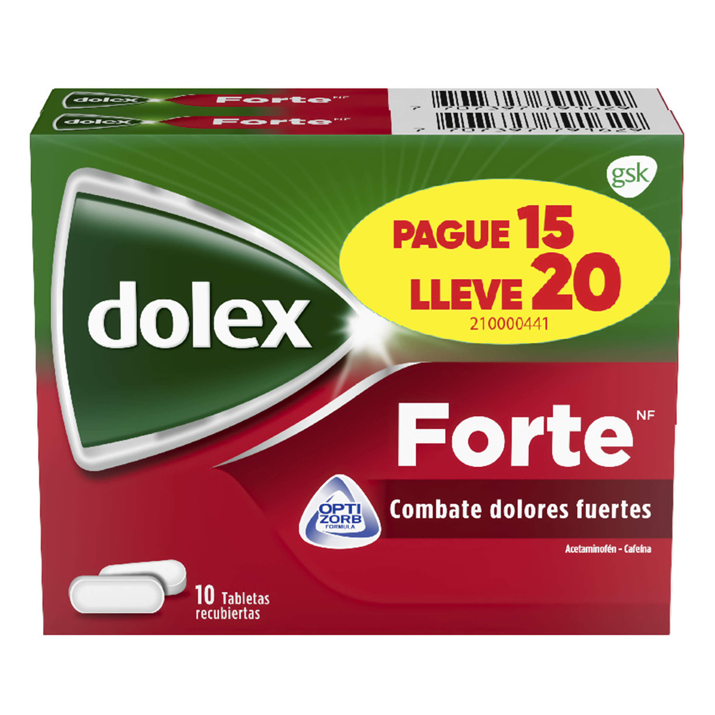 DOLEX FORTE PAGUE 15 LLEVE 20