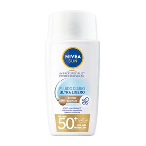 Protector Solar Nivea Sun Fluido Diario Ultra Ligero Tono Medio Fps 50