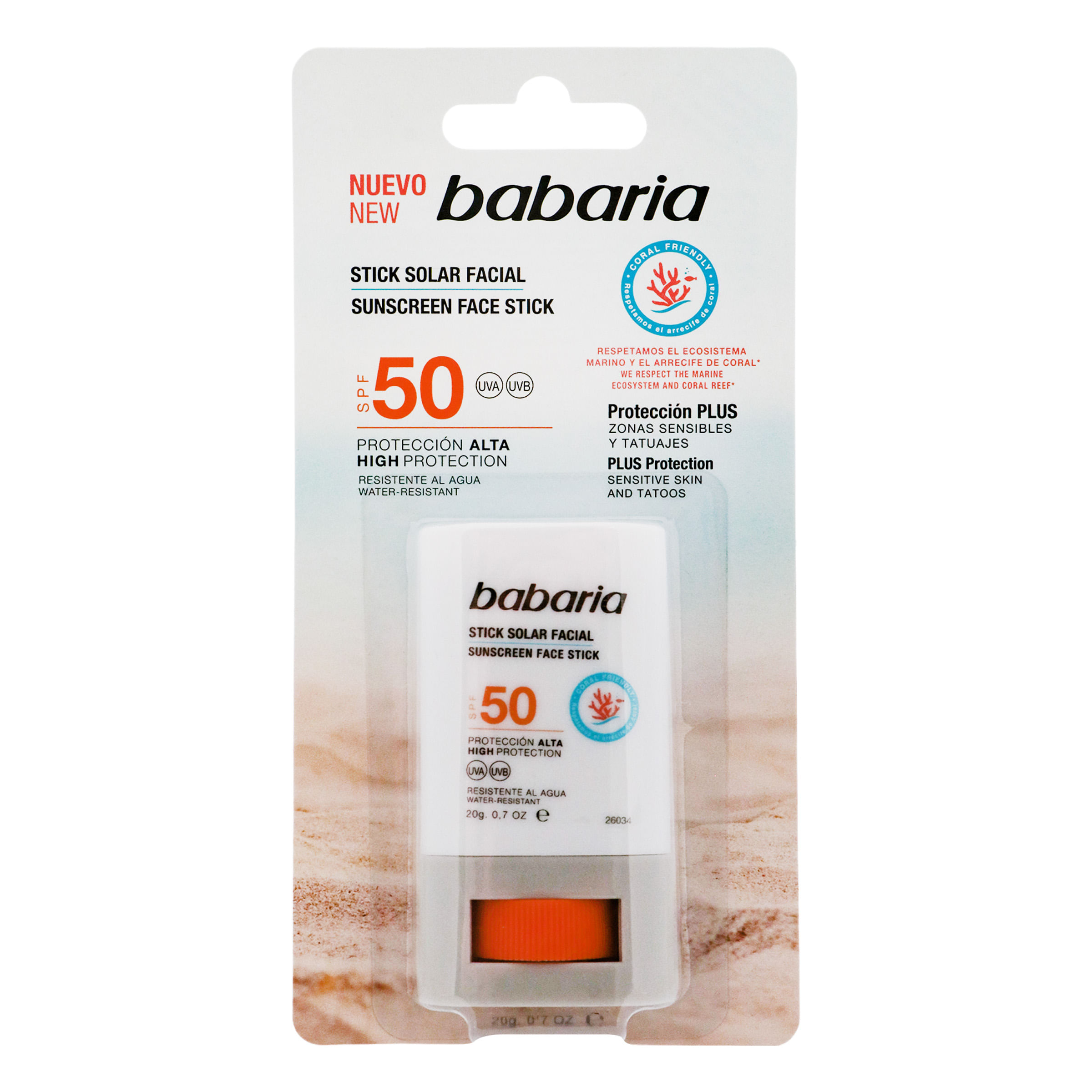 PROTECTOR SOLAR FACIAL BABARIA STICK SPF 50