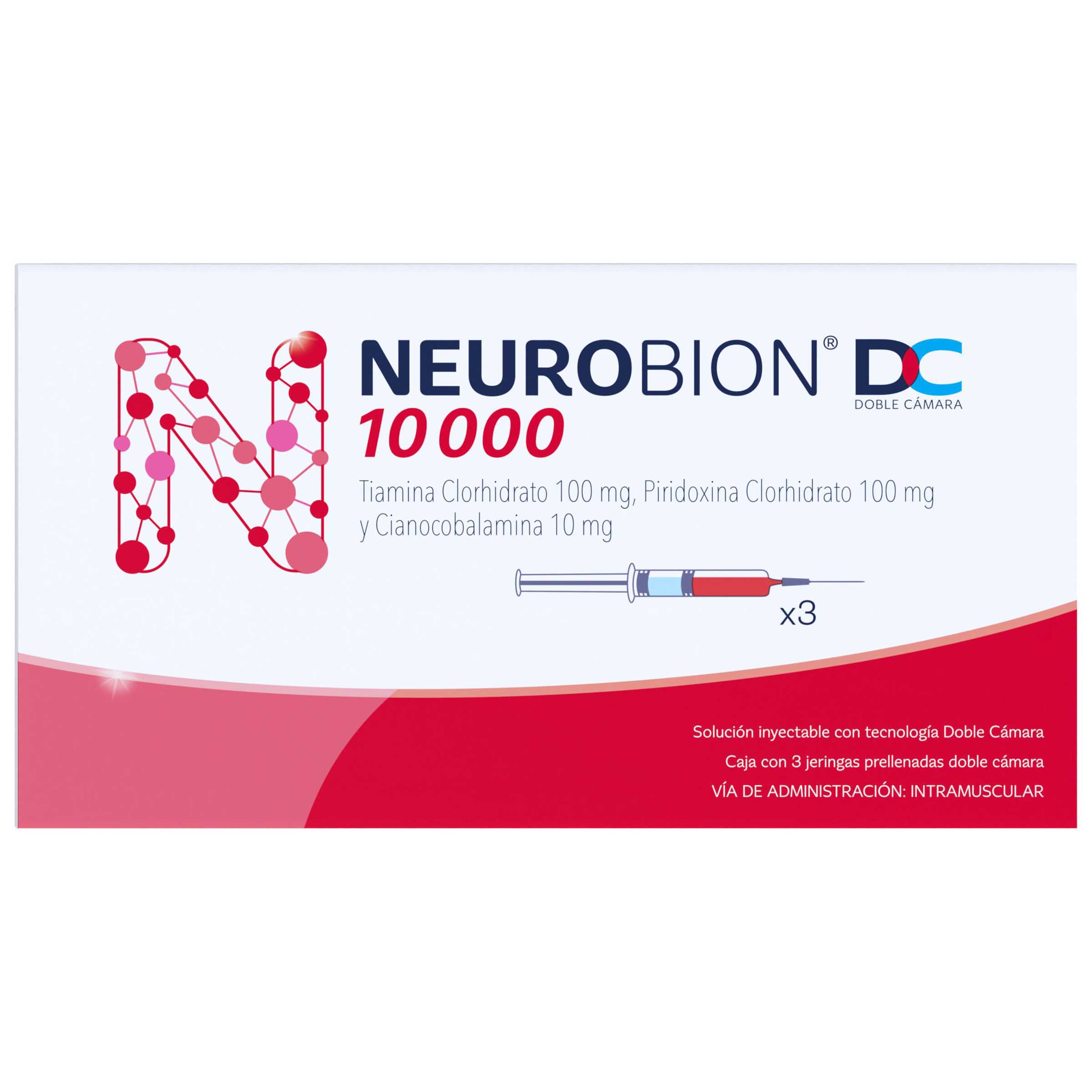 NEUROBION DOBLE CAMARA 10 MG 3 JERINGAS PRELLENADAS