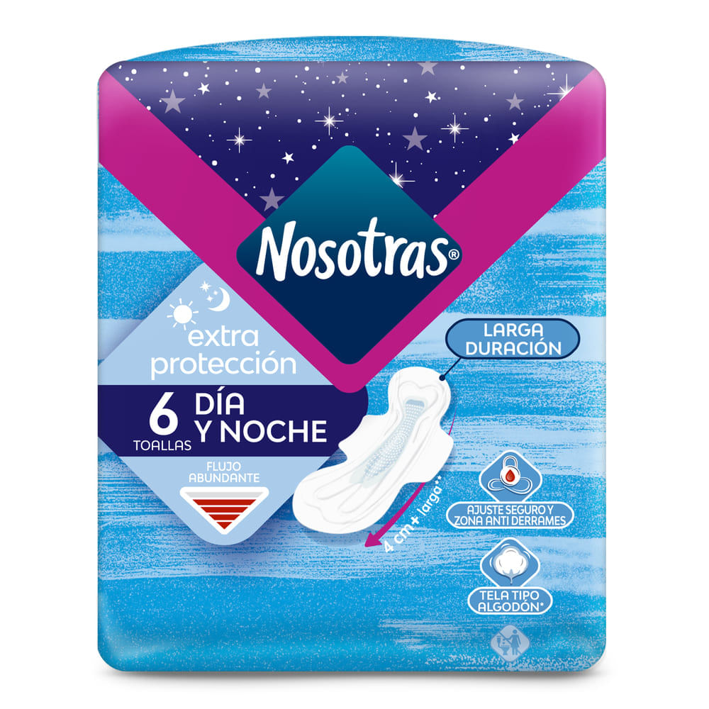 TOALLA NOSOTRAS EXTRAPROTECCION TELA DIA Y NOCHE