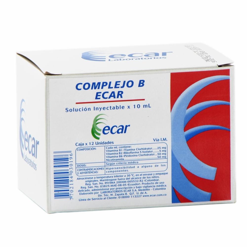 COMPLEJO B (ECAR) INYECTABLE
