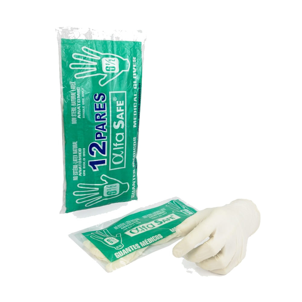 GUANTES CIRUGIA N-6 1/2 ALFASAFE