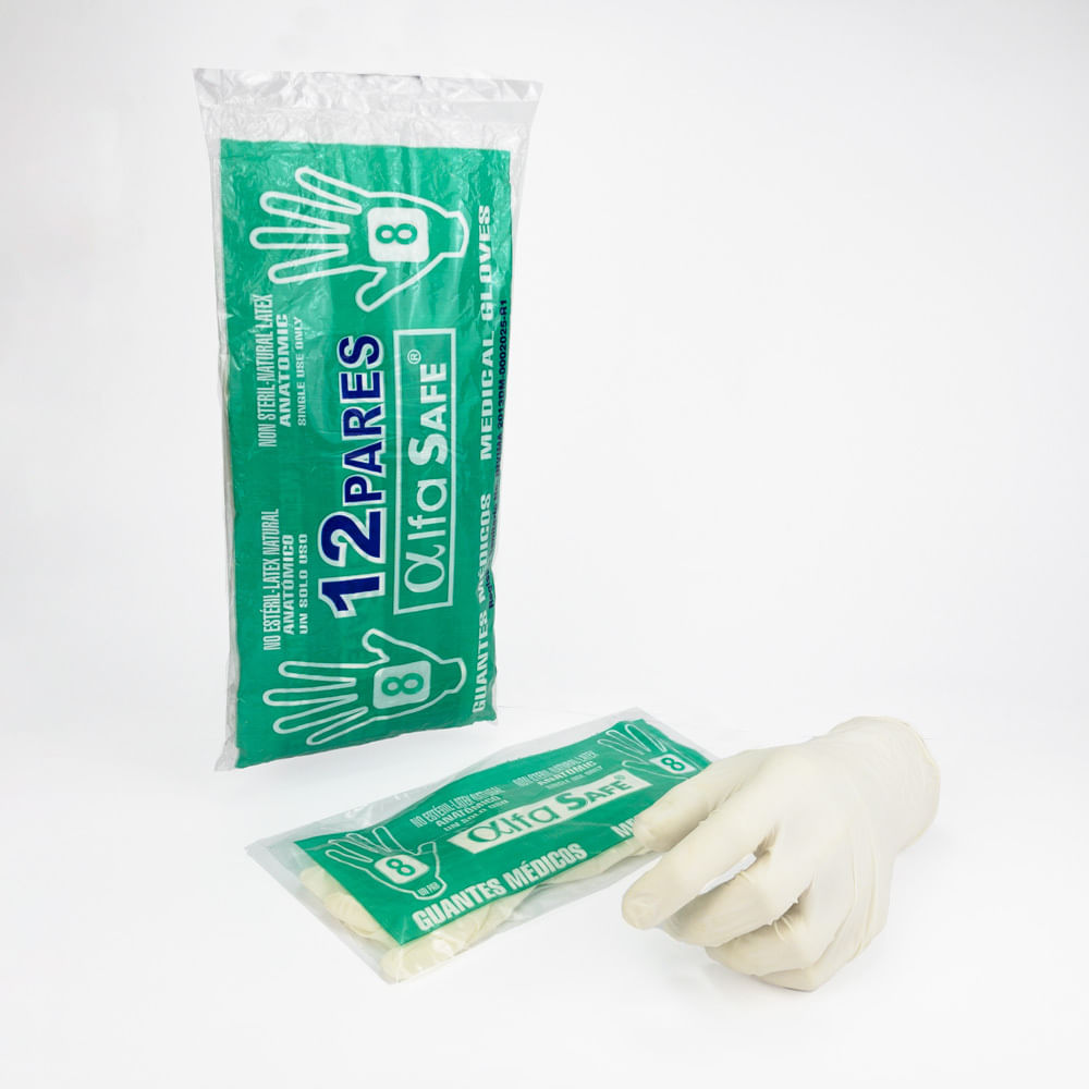 GUANTES CIRUGIA ALFA N-8 ALFASAFE