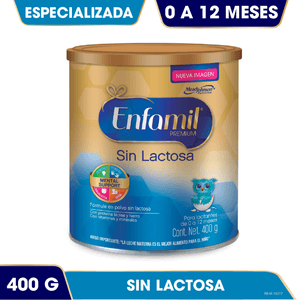 Fórmula Infantil Enfamil Premium Sin Lactosa Lata x 400 gr
