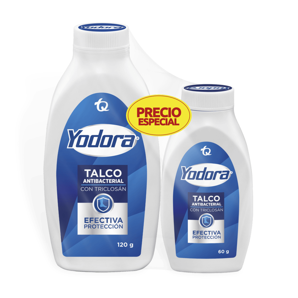 OFERTA TALCO YODORA POTE X 120 GRAMOS GRATIS POTE X 60 GRAMOS