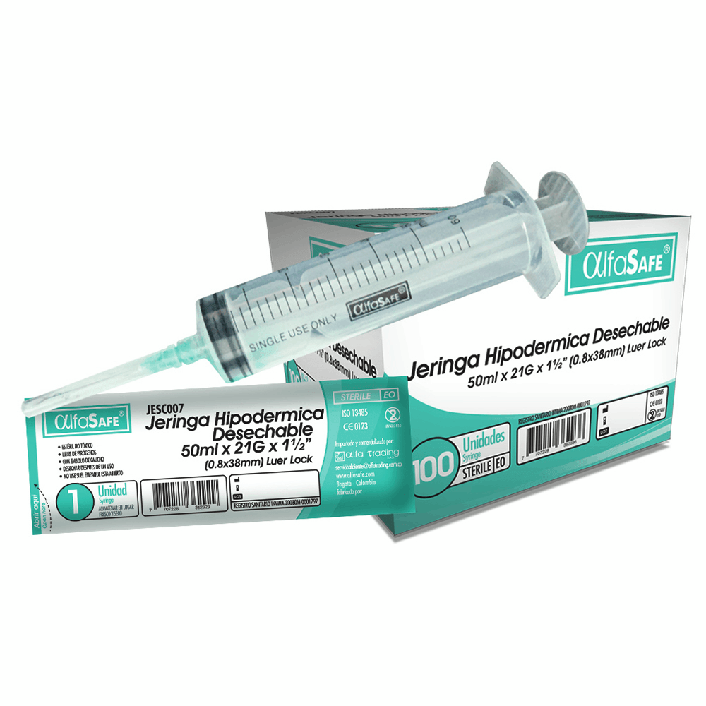 JERINGA ALFASAFE 50 ML 3P 21X1X1/2