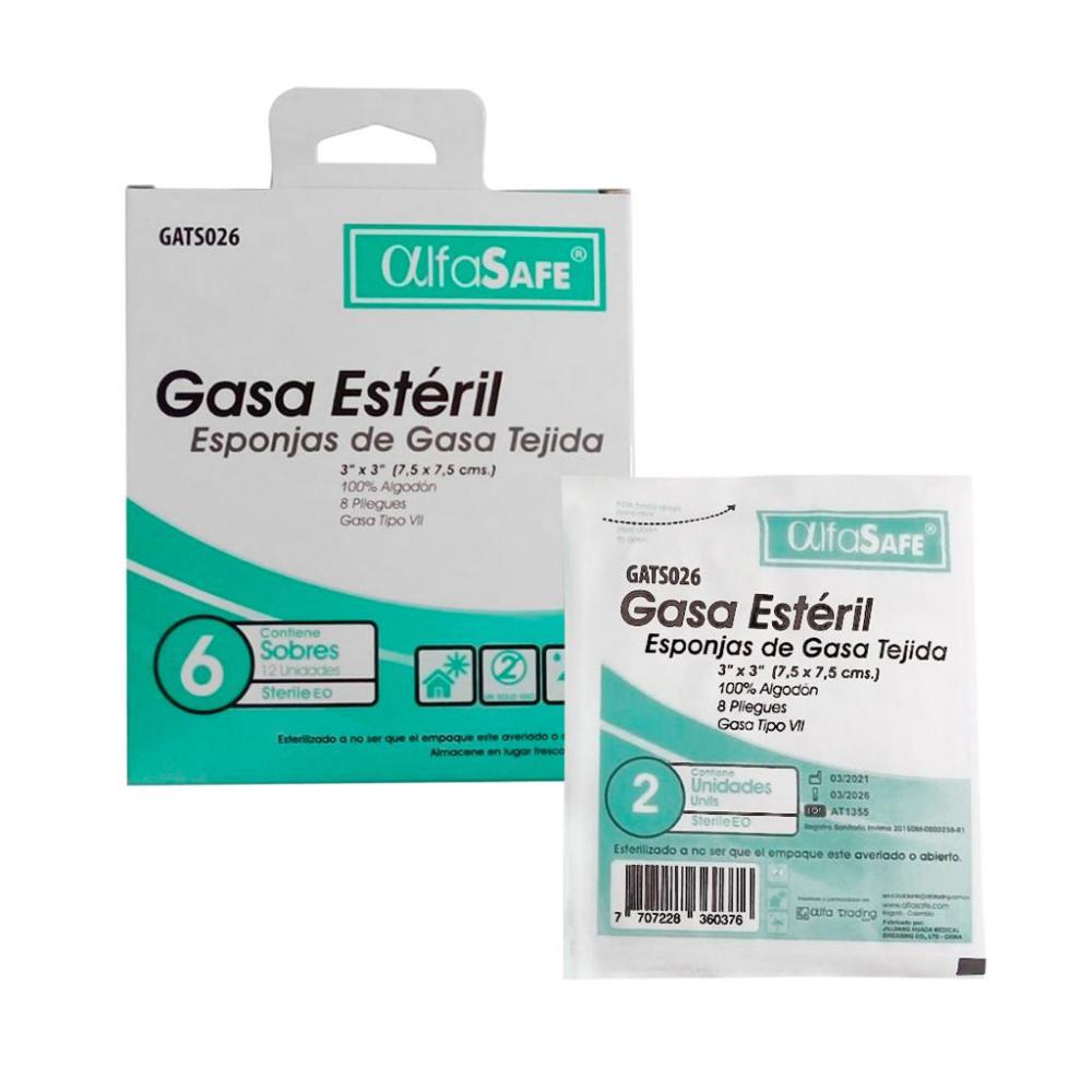 GASA ESTERIL TEJIDA ALFASAFE 3 X 3