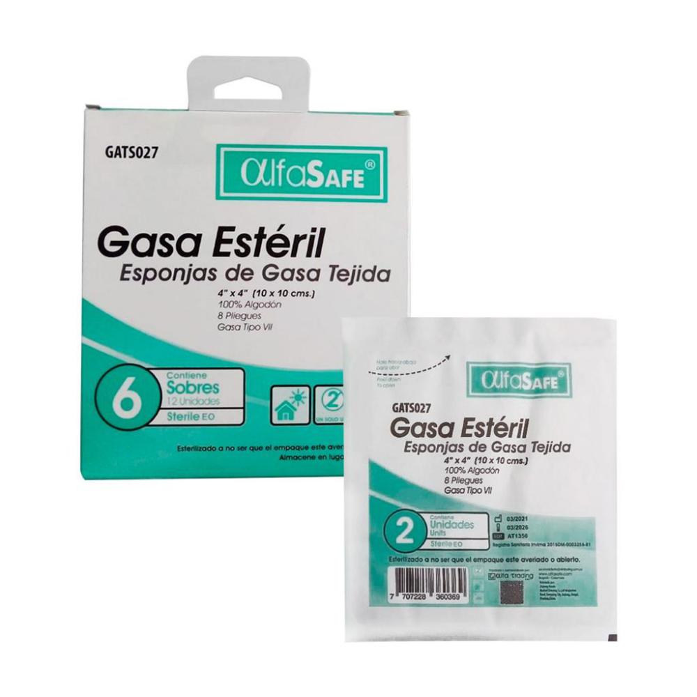 GASA ESTERIL TEJIDA ALFASAFE 4 X 4