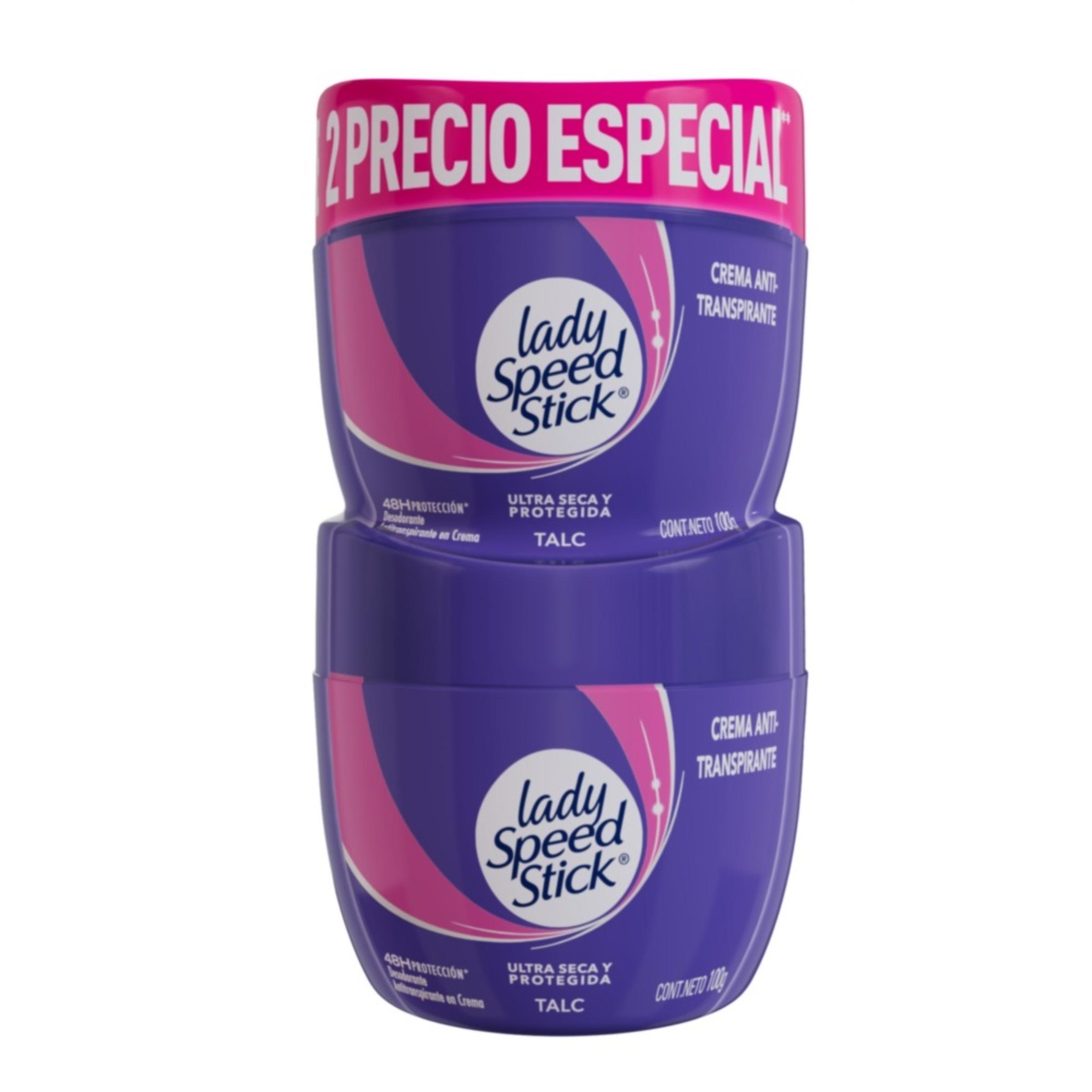 Desodorante Mujer Lady Speed Stick Pote 24/7 Talc Crema
