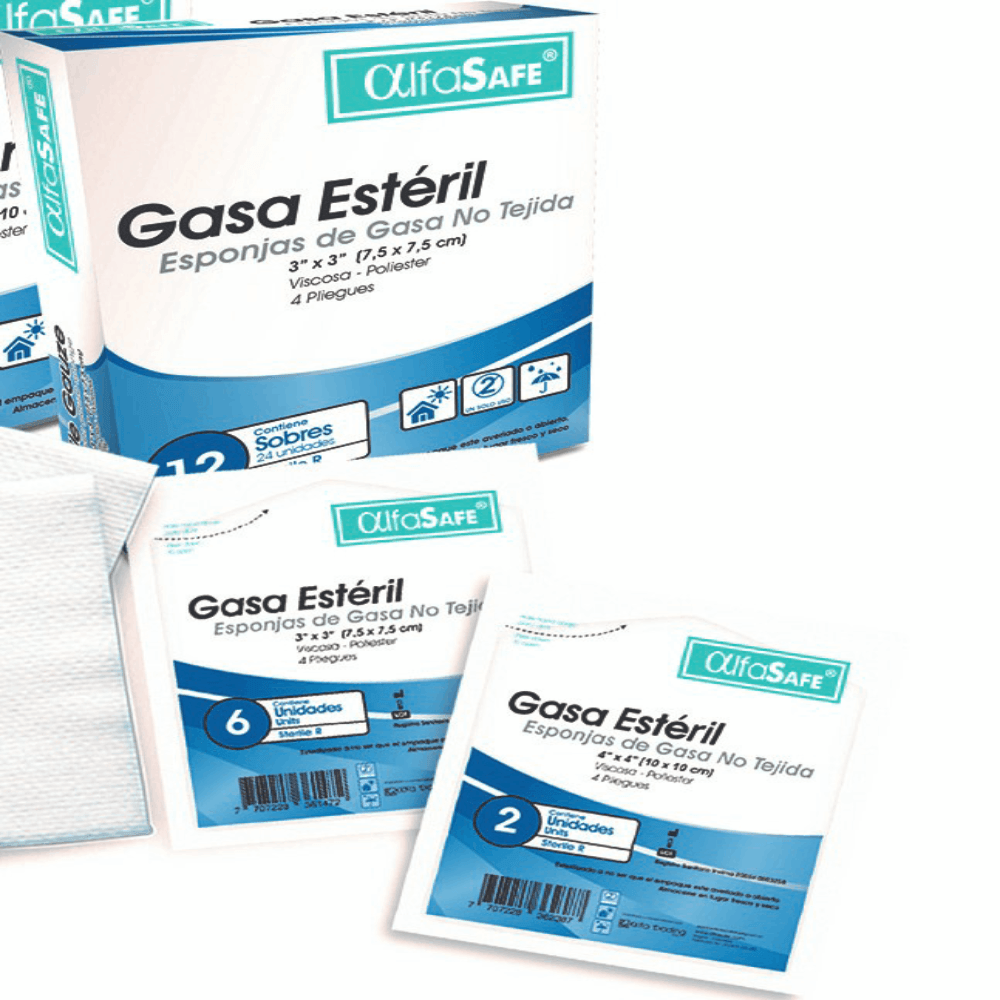 GASA ESTERIL NO TEJIDA ALFASAFE 7.5X7.5