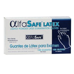 Guante Latex Examen T-S Alfasafe
