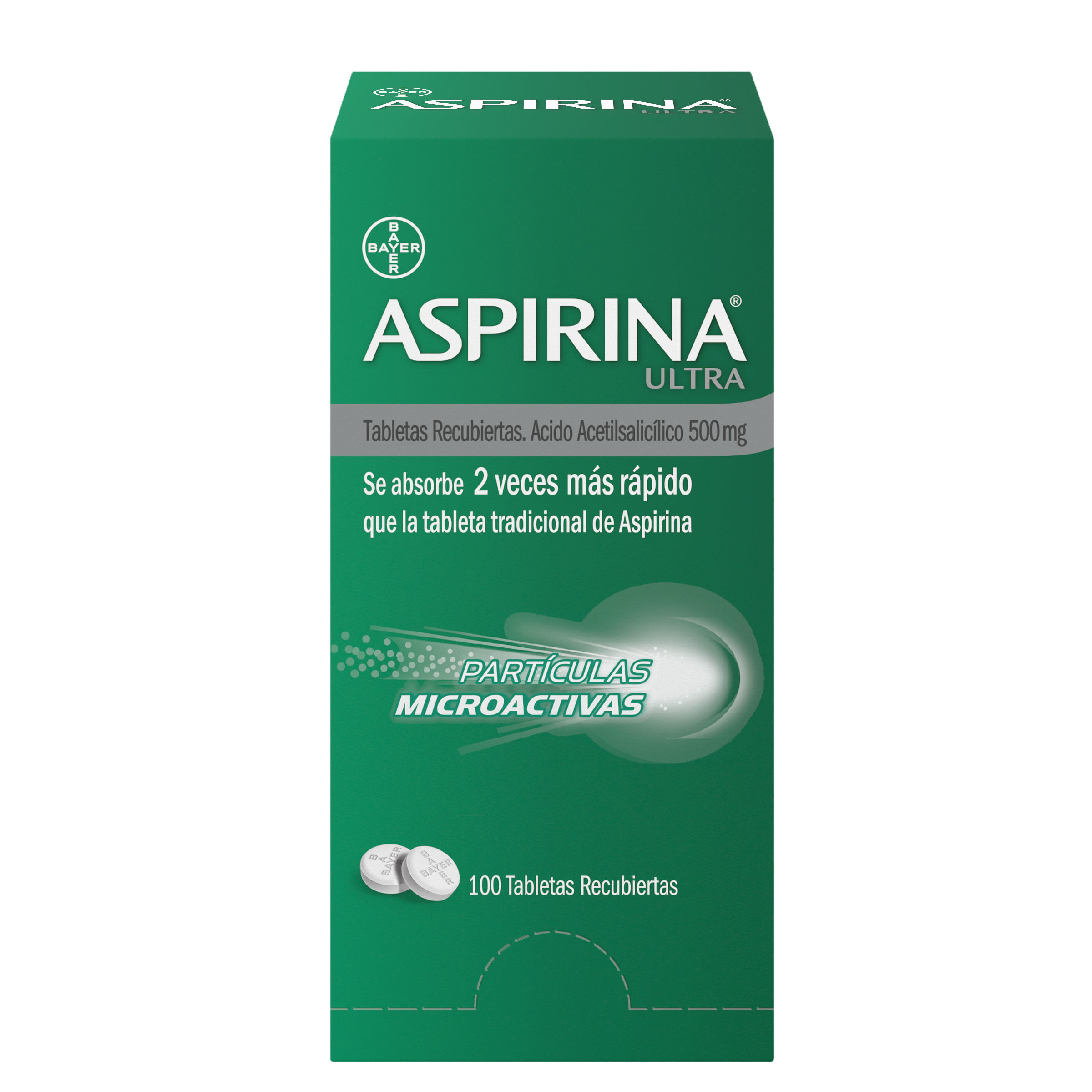 CAJA - Aspirina Ultra 500 mg Tableta Recubierta