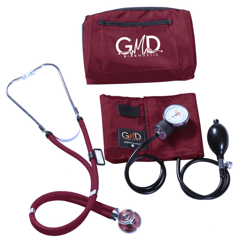 KIT DE TENSIOMETRO Y FONENDOSCOPIO RAPPAPORT MALETA COLOR VINO GMD