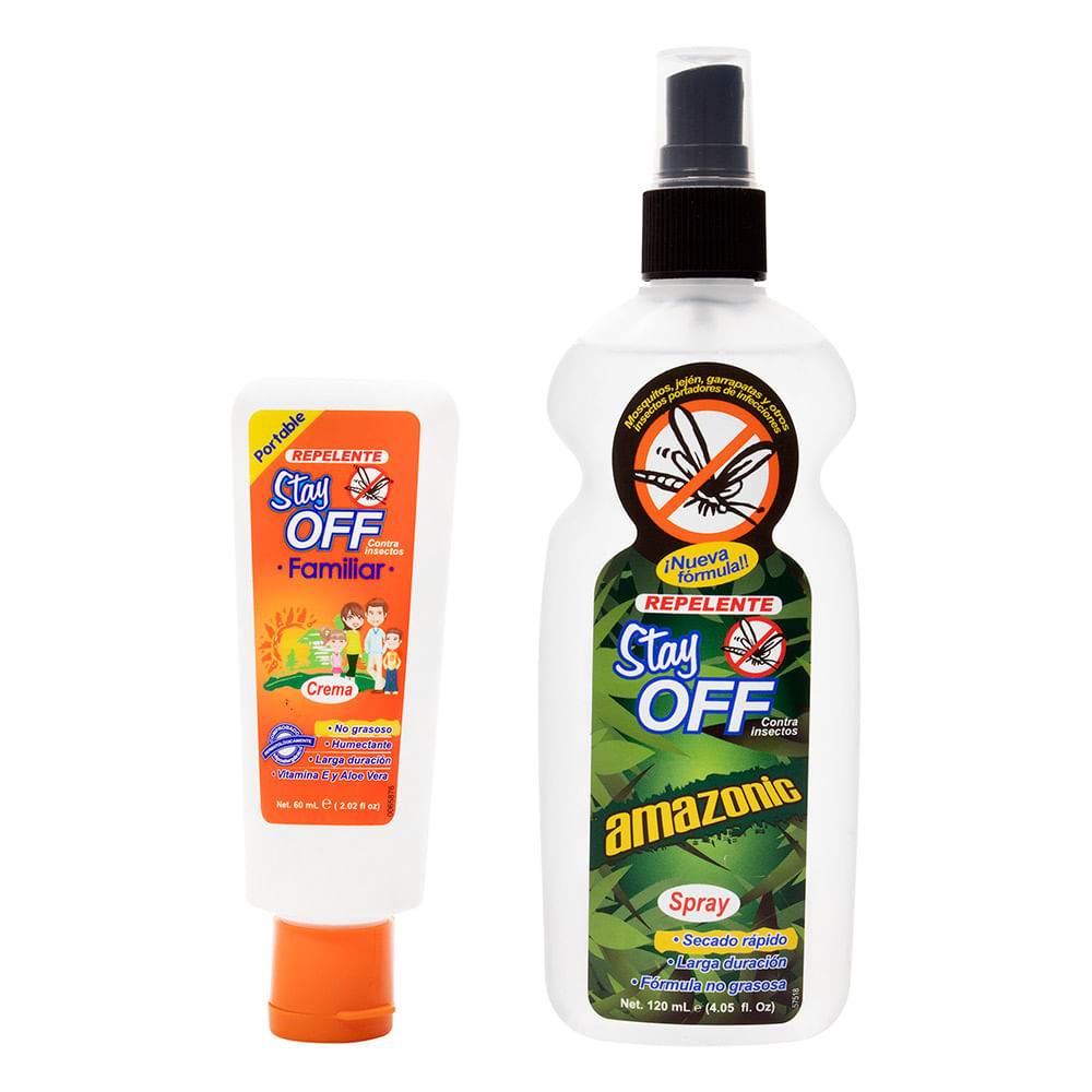 OFERTA REPELENTE STAY OFF AMAZONIC + REPELENTE CREMA FAMILIAR