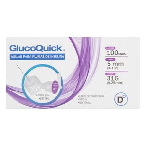 Agujas Pluma Insulina 31 g X5Mm Glucoquick Vital