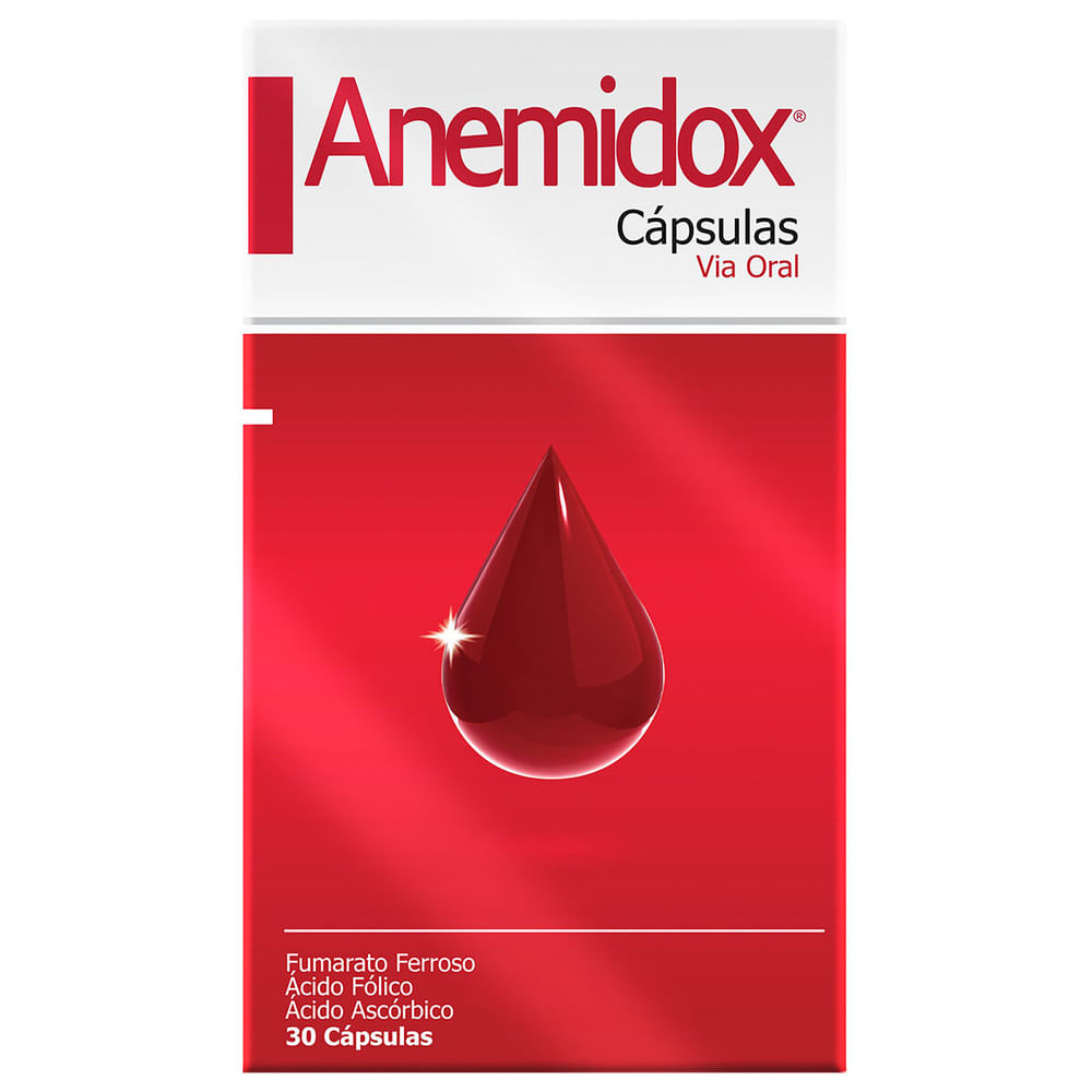 ANEMIDOX HIERRO FUMARATO FERROSO ACIDO FOLICO Y VITAMINA C