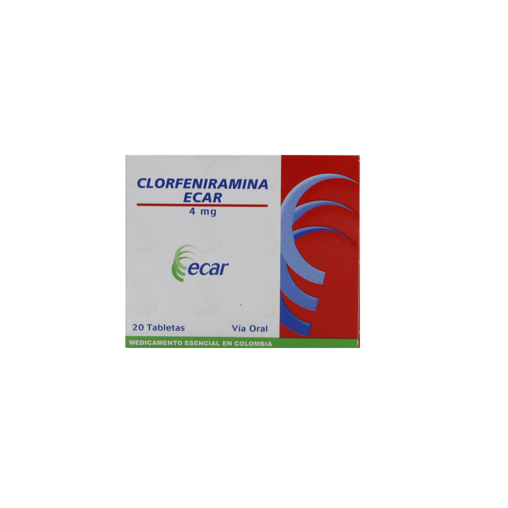 Clorfeniramina 4mg Tableta Ecar