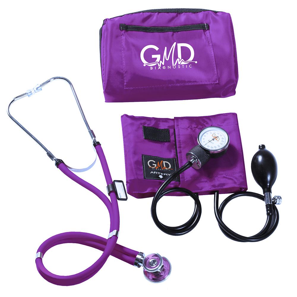 KIT DE TENSIOMETRO Y FONENDOSCOPIO RAPPAPORT PURPURA GMD