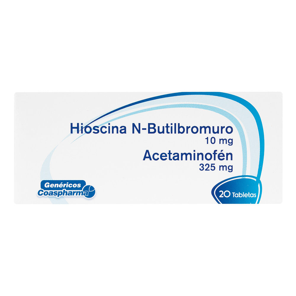 HIOSCINA N-BUTILBROMURO 10 MG + ACETAMINOFEN 325 MG (COASPHARMA)
