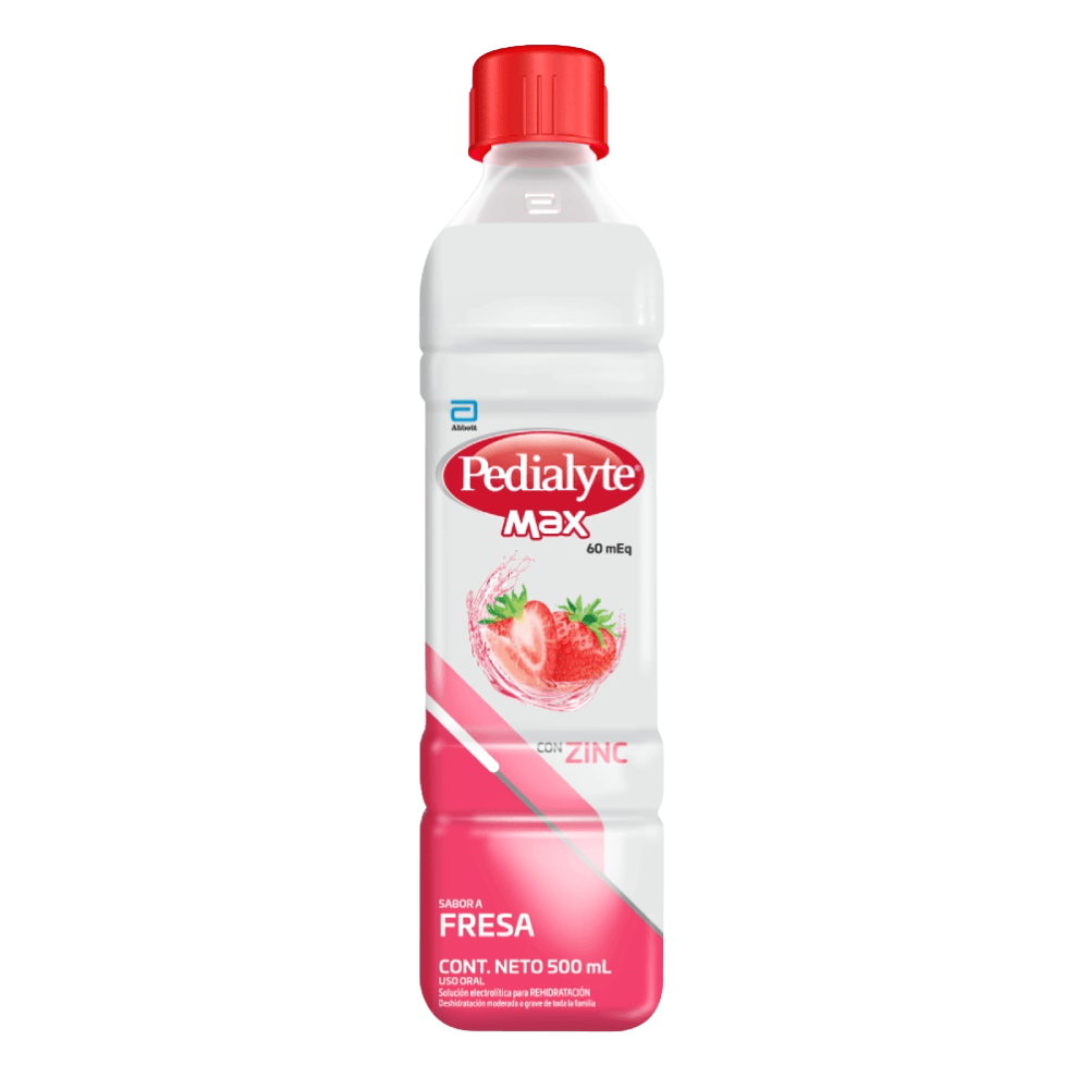 SUERO REHIDRATACION PEDIALYTE MAX 60 MEQ CON ZINC FRESA