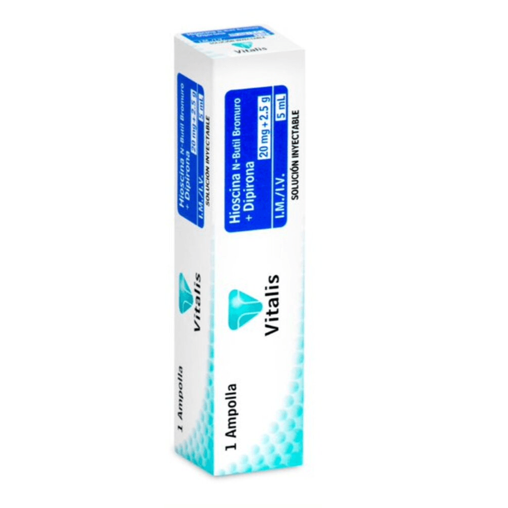HIOSCINA N -BUTIL BROMURO 20 MG + DIPIRONA 2.5 GR (VITALIS)