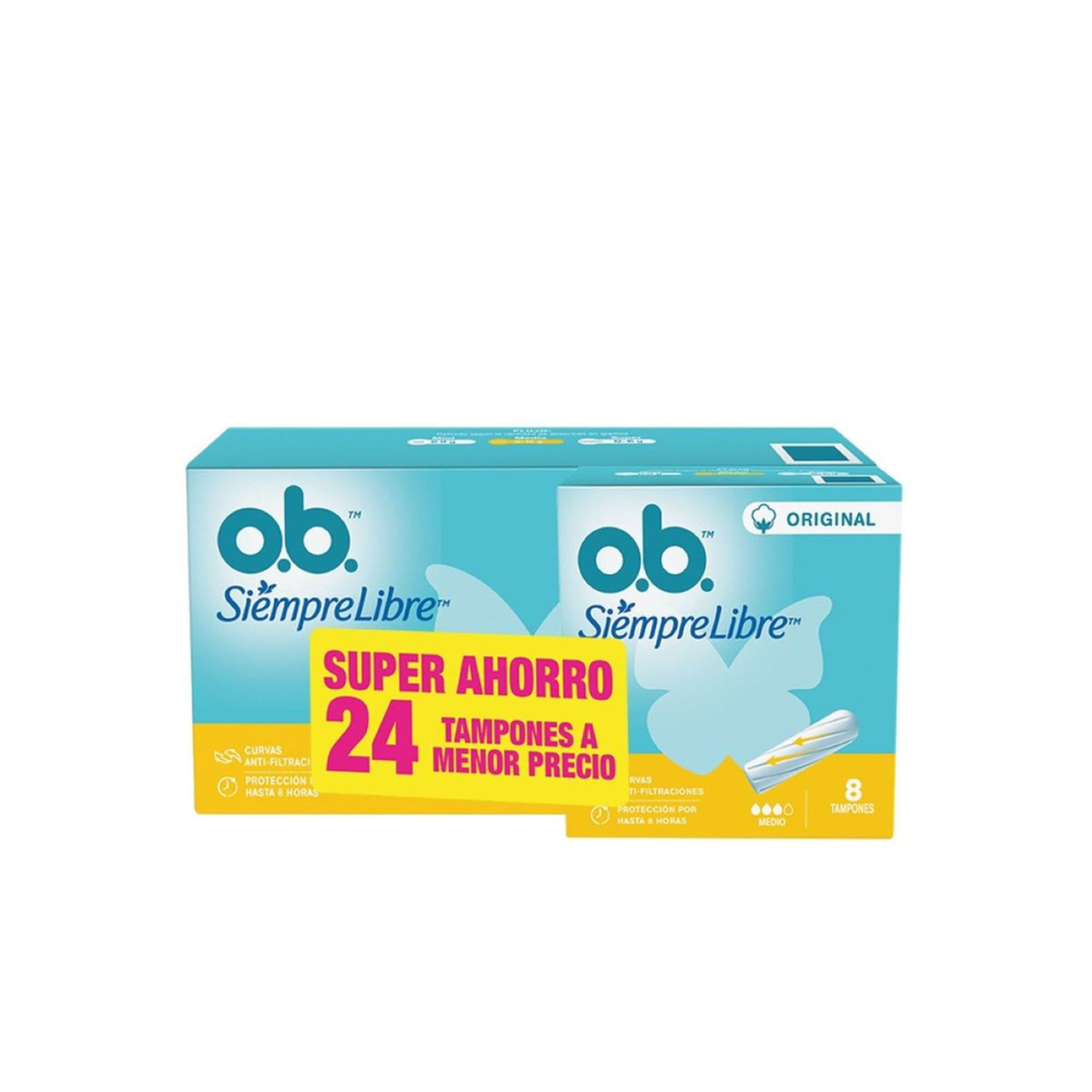 Tampon O.B. Original Medio X 16 + Original Medio X 8