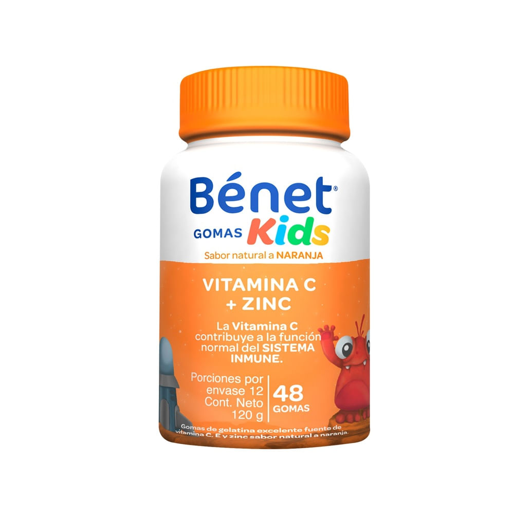 GOMAS KIDS BENET VITAMINA C Y ZINC SIN AZUCAR