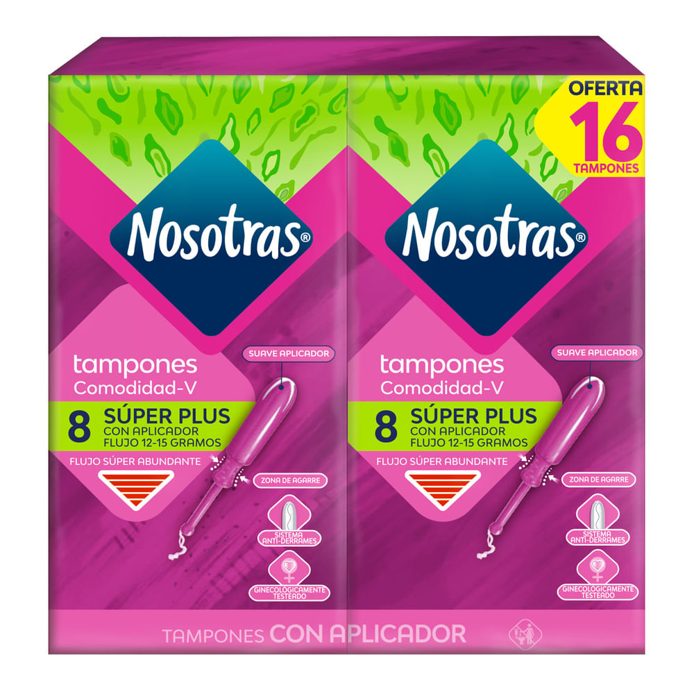 Tampones Nosotras con Aplicador Super Plus