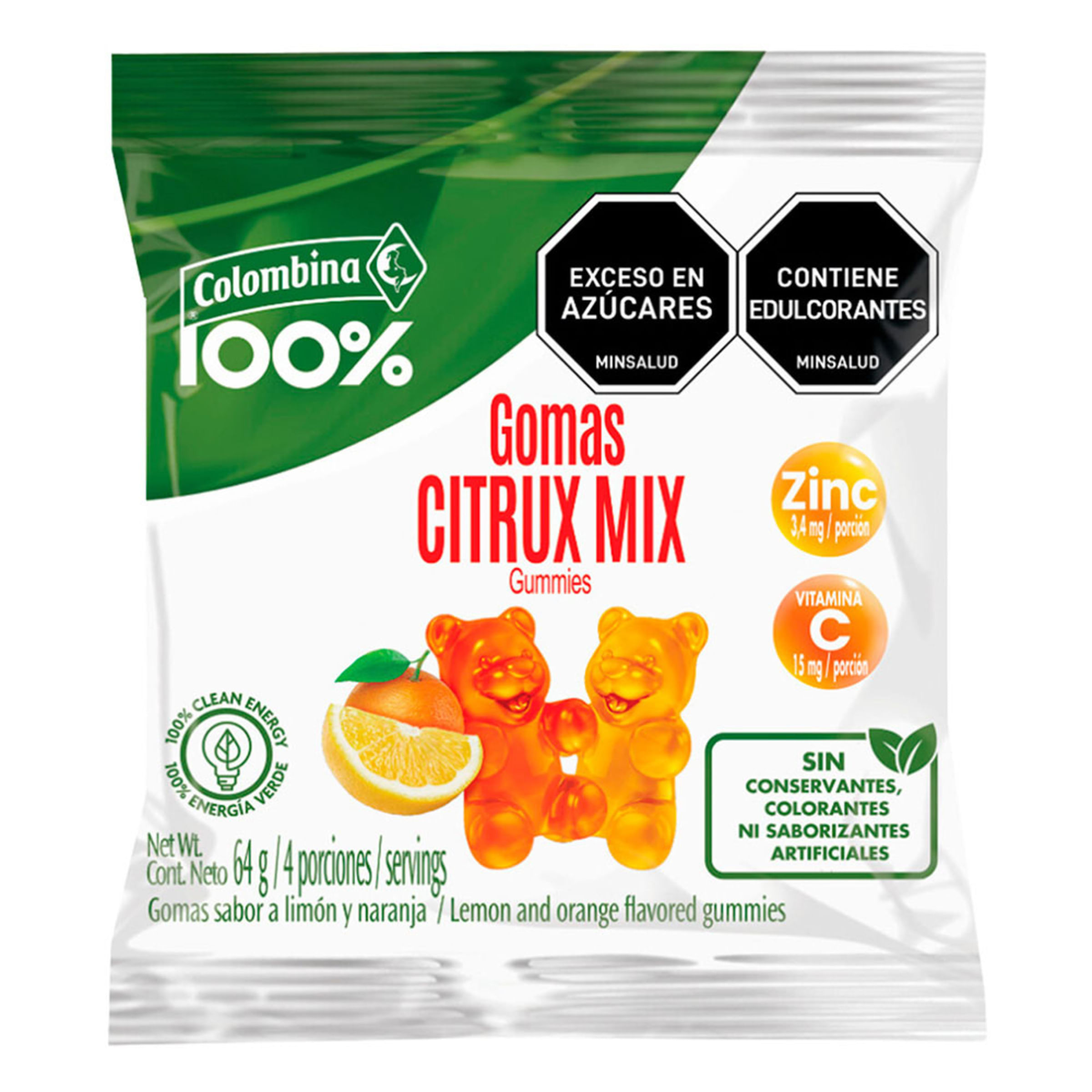 GOMAS GRISSLY 100% VITAMINA C + ZINC