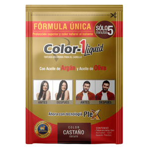 Tintura Liquida 5 Minutos Color-1 Castano Oscuro