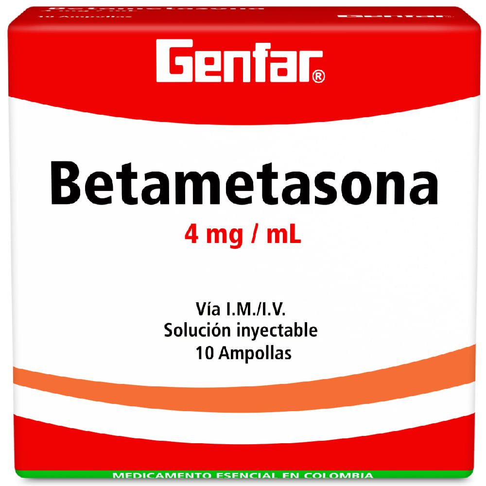 BETAMETASONA 4 MG/ML INYECTABLE (GENFAR)