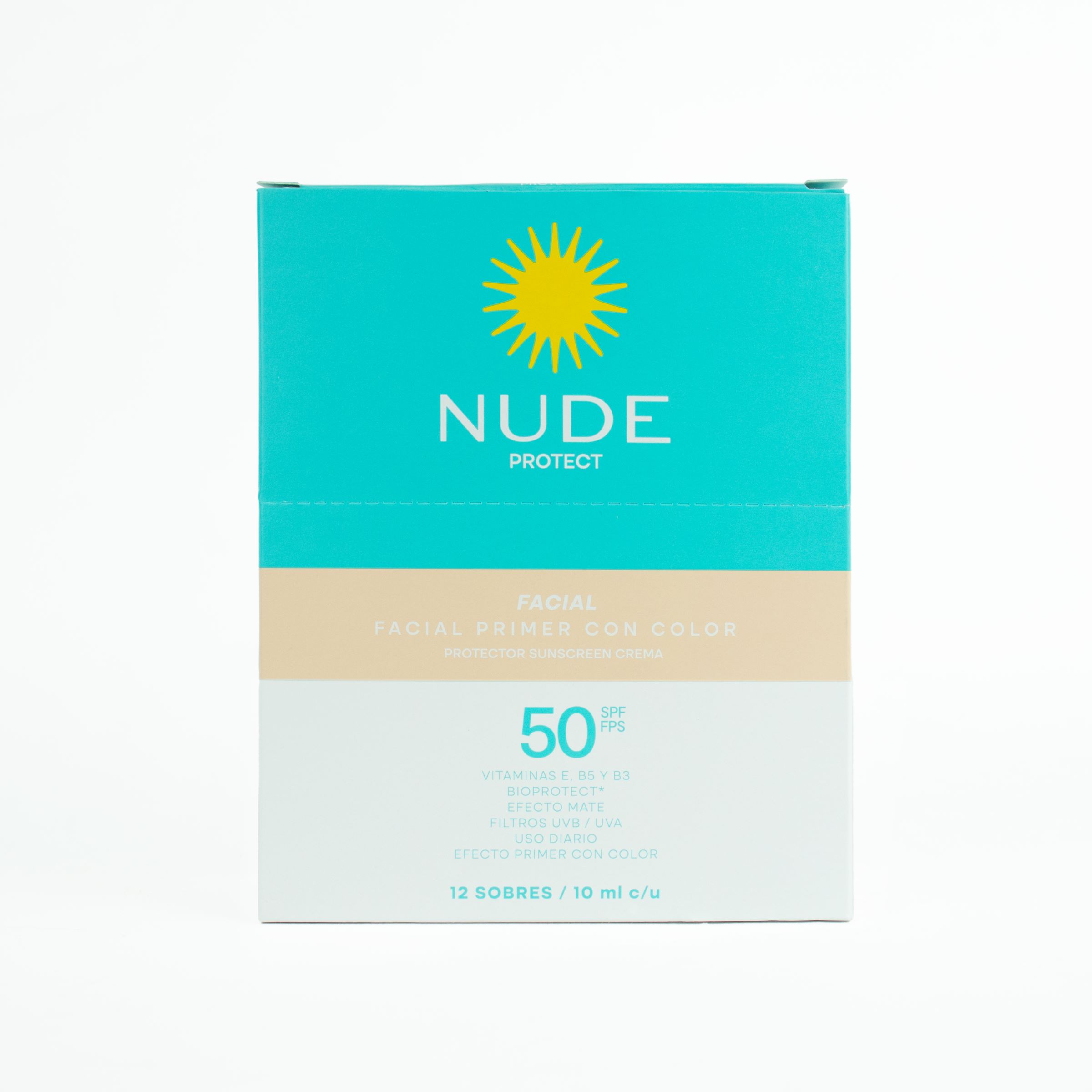 PROTECTOR SOLAR NUDE SPF 50 FACIAL PRIMER CON COLOR