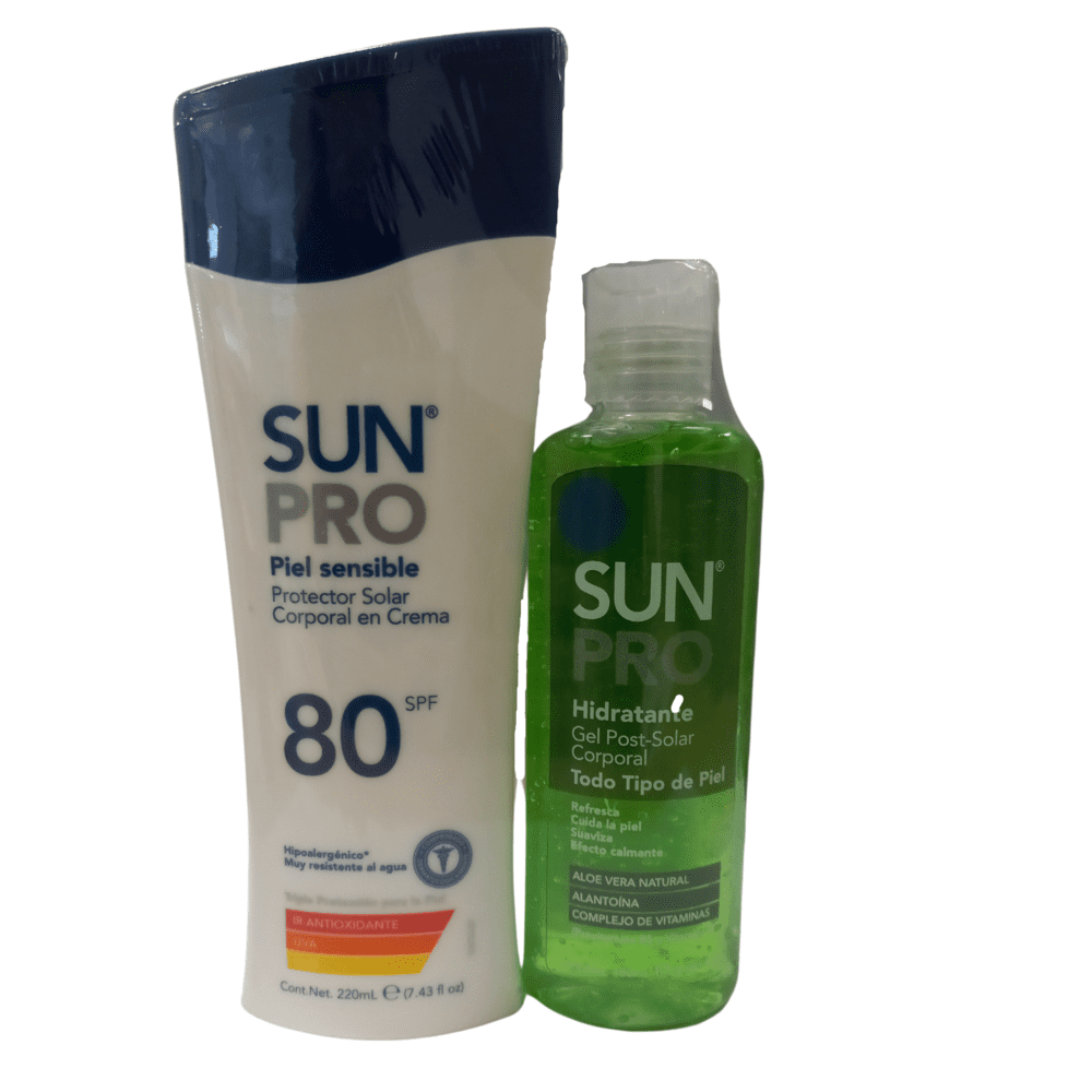 OFERTA PROTECTOR SOLAR SUNPRO SPF80 + GEL POST SOLAR