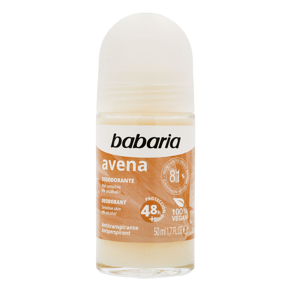 DESODORANTE ANTITRANSPIRANTE BABARIA AVENA ALCOHOL ROLLON