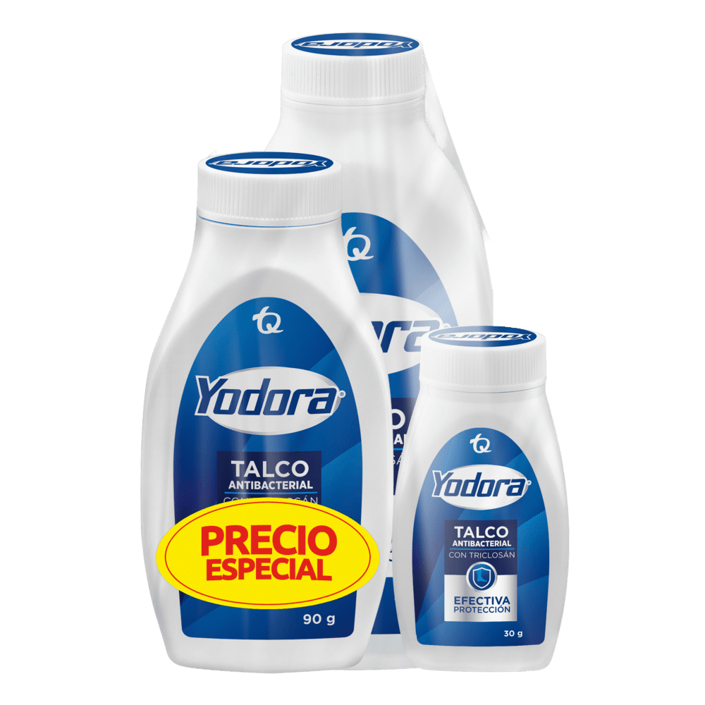 OFERTA TALCO YODORA 240 GRS (120+90+30) PRECIO ESPECIAL