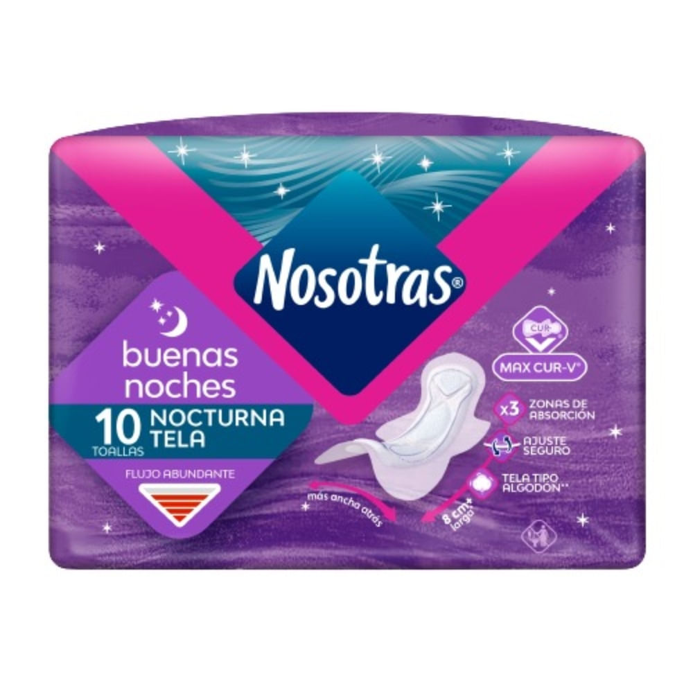 TOALLA HIGIENICAS NOSOTRAS TELA BUENAS NOCHES