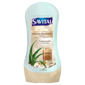 Acondicionador Savital Con Serum De Aminoacidos Y Sabila Restauracion Profunda
