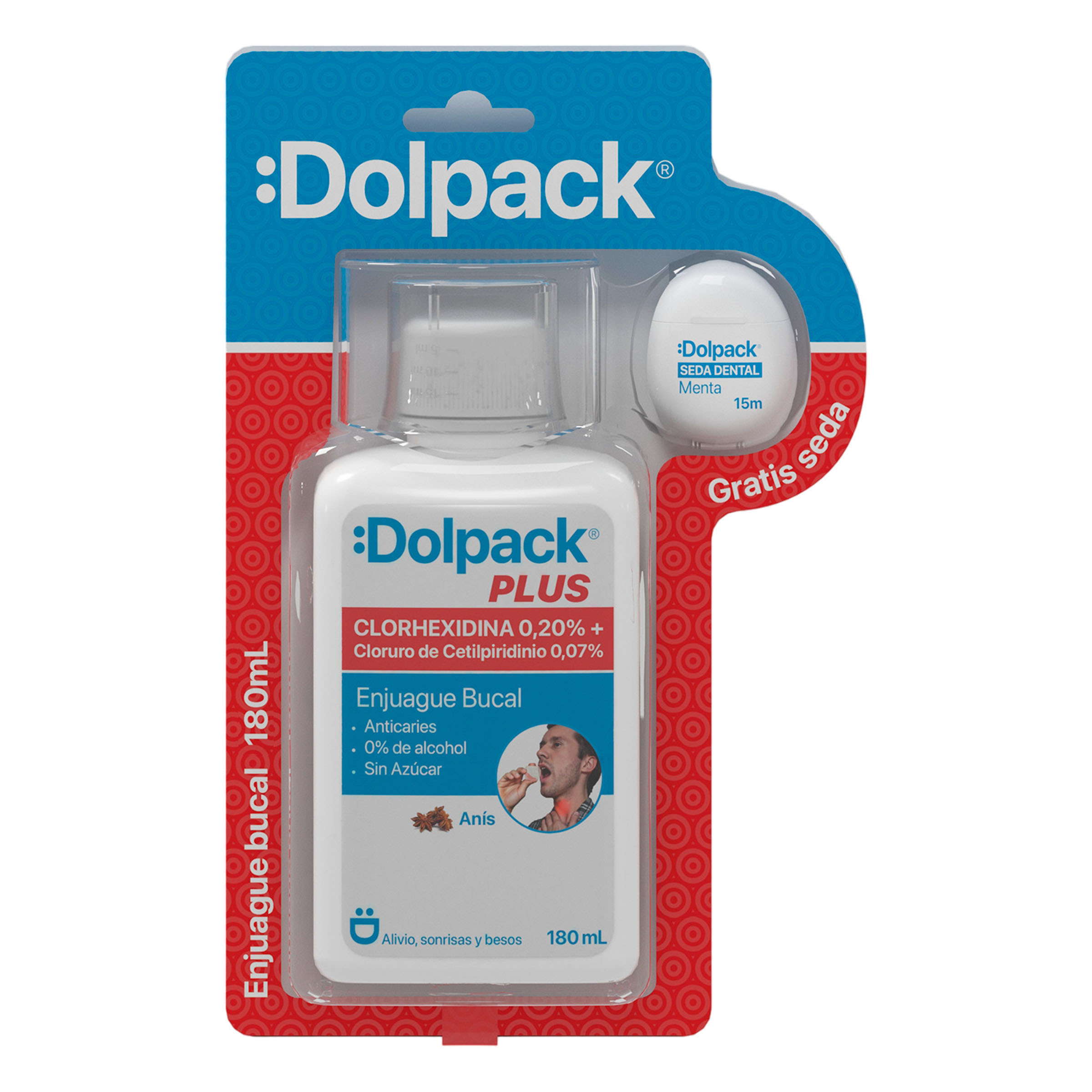 ENJUAGUE BUCAL DOLPACK PLUS (CLORHEXIDINA 0.20%) GTS SEDA DENTAL 15 MTS