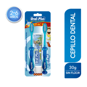 Kit Oral-Pluscepillo Space Duo Niños +Crema Oral Plus X 30 gr