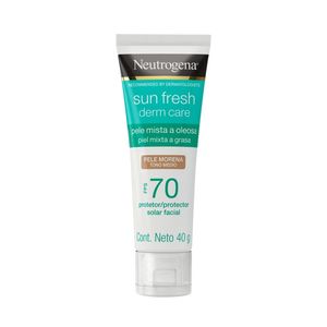 Protector Solar Facial Neutrogena Sun Fresh Derm Care Tono Medio Fps 70