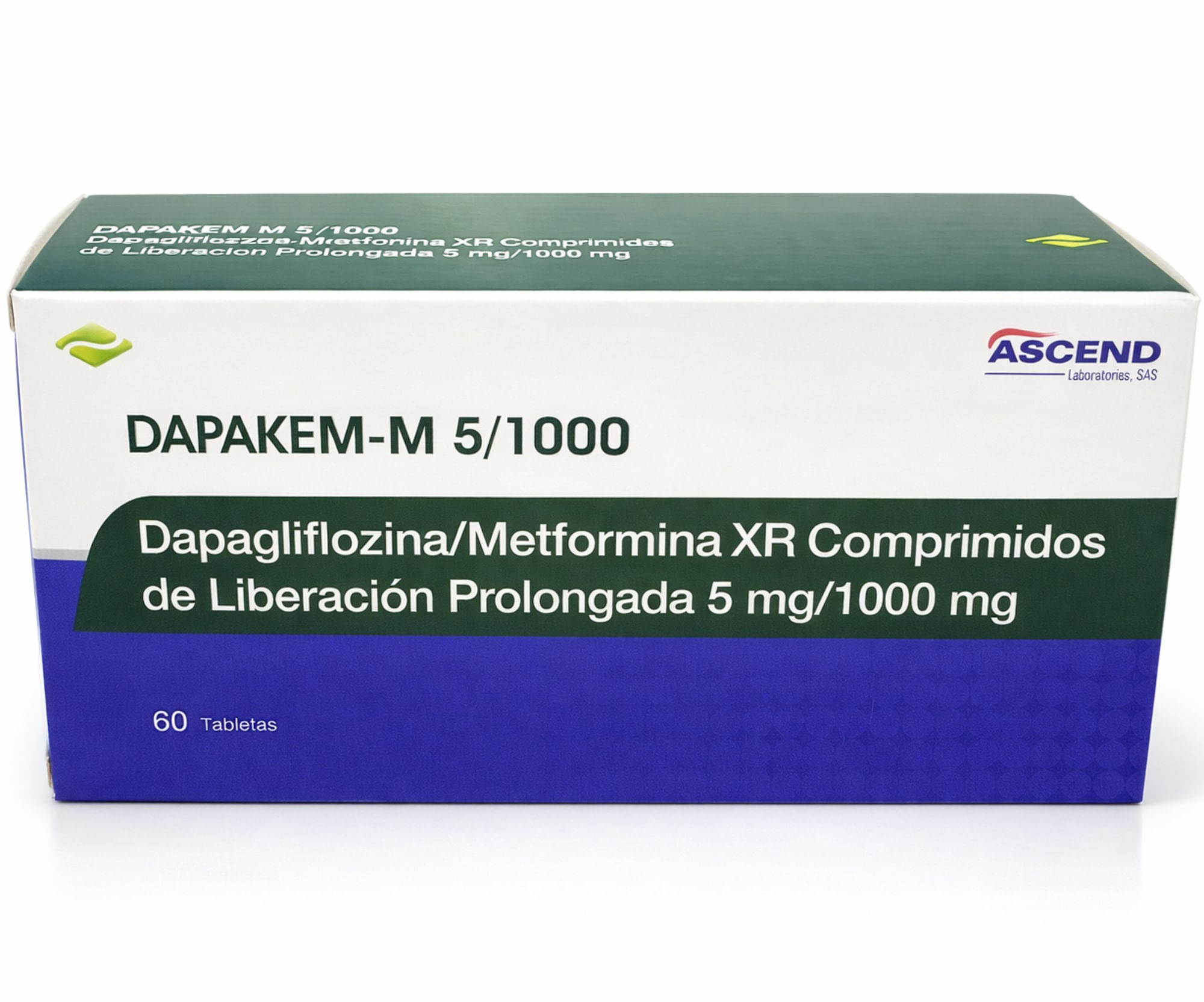 DAPAKEM-M 5/1000 MG (DAPAGLIFOZINA/METFORMINA XR)