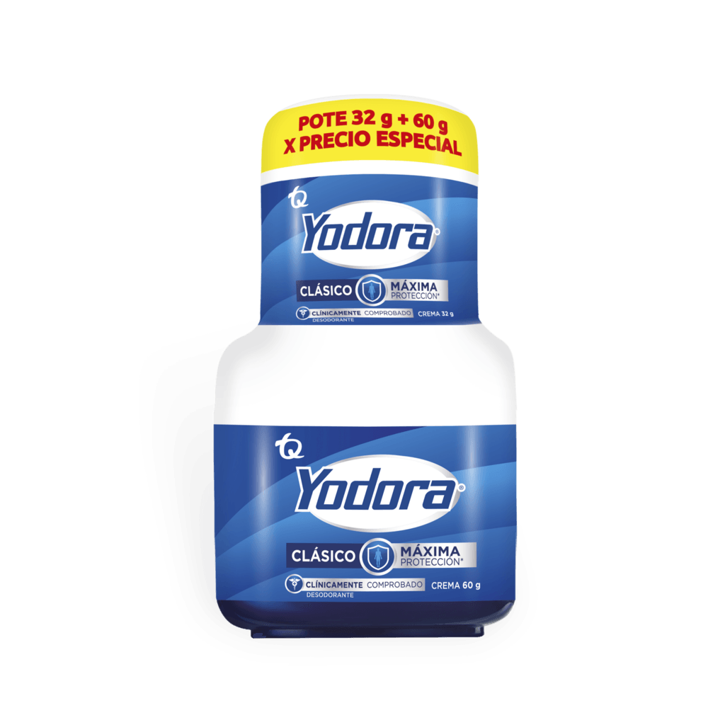 OFERTA DESODORANTE YODORA CLASICO CREMA POTE X 60 GRAMOS GRATIS DESODORANTE YODORA CLASICO CREMA POTE X 32 GRAMOS