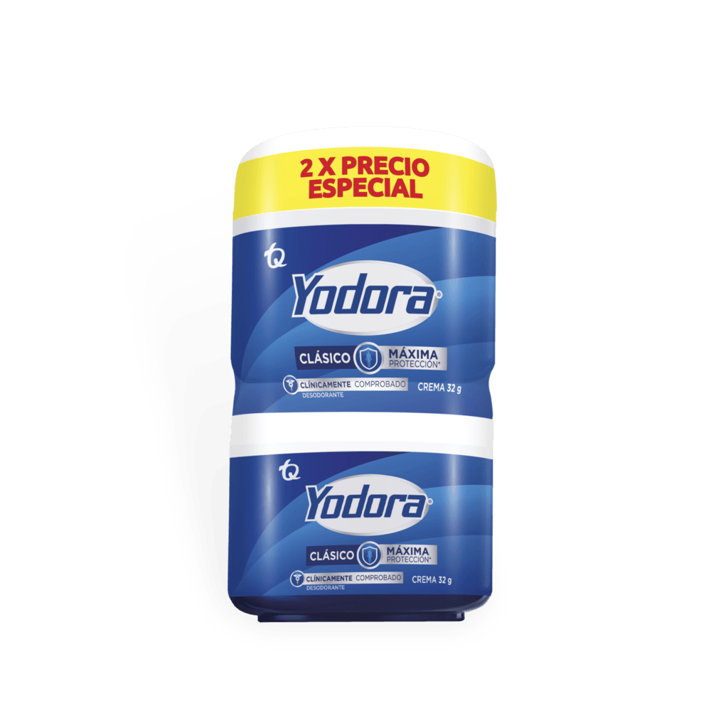OFERTA DESODORANTE YODORA CREMA CLASICO POTE X 32 GRAMOS LLEVE 2 X PRECIO ESPECIAL