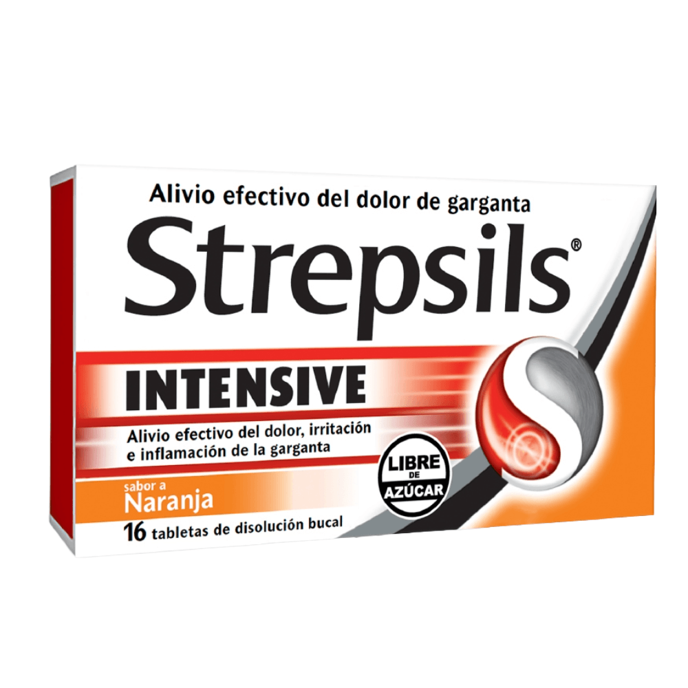 STREPSILS INTENSIVE NARANJA SIN AZUCAR