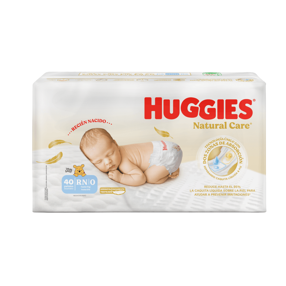 Pañal Huggies Natural Care Recien Nacido Etapa 0