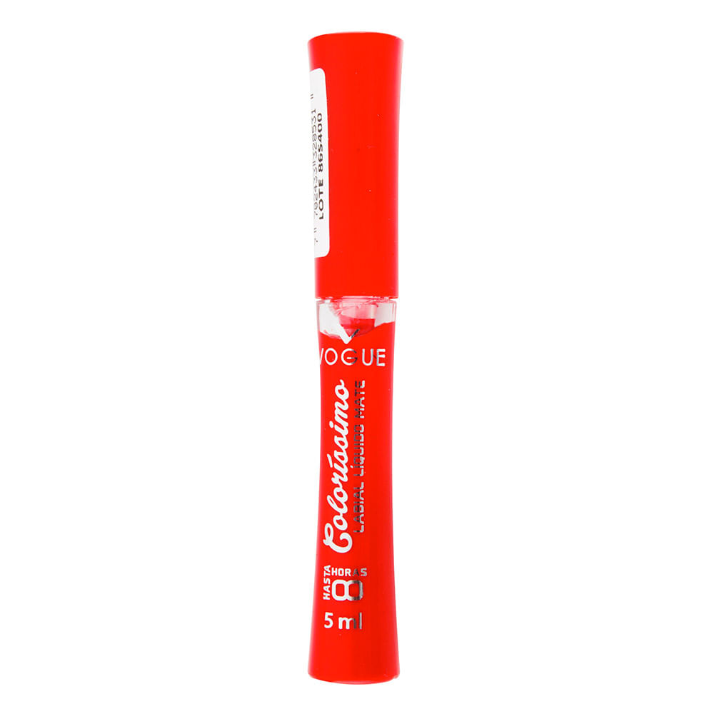 Labial Vogue Larga Duracion Colorissimo Liquido Mate Amaranto