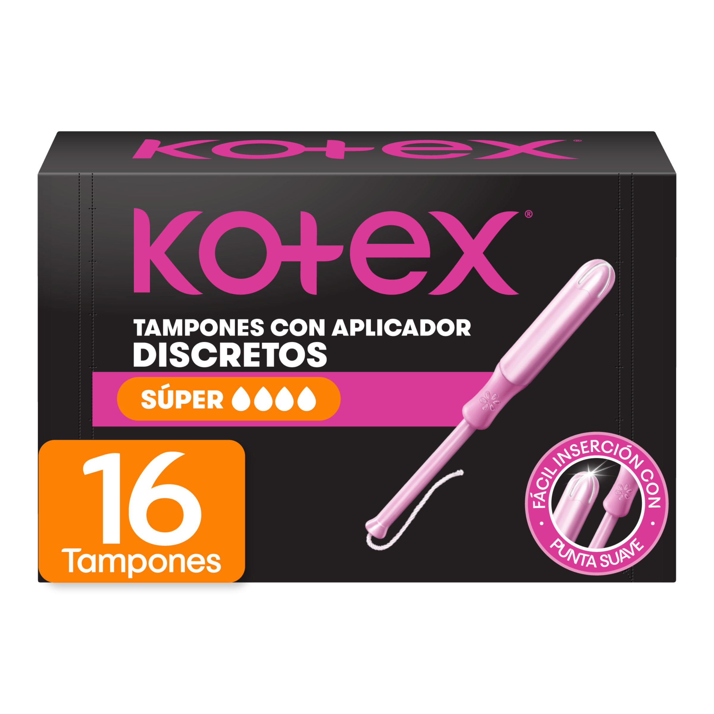 Tampones Kotex Aplicador Super