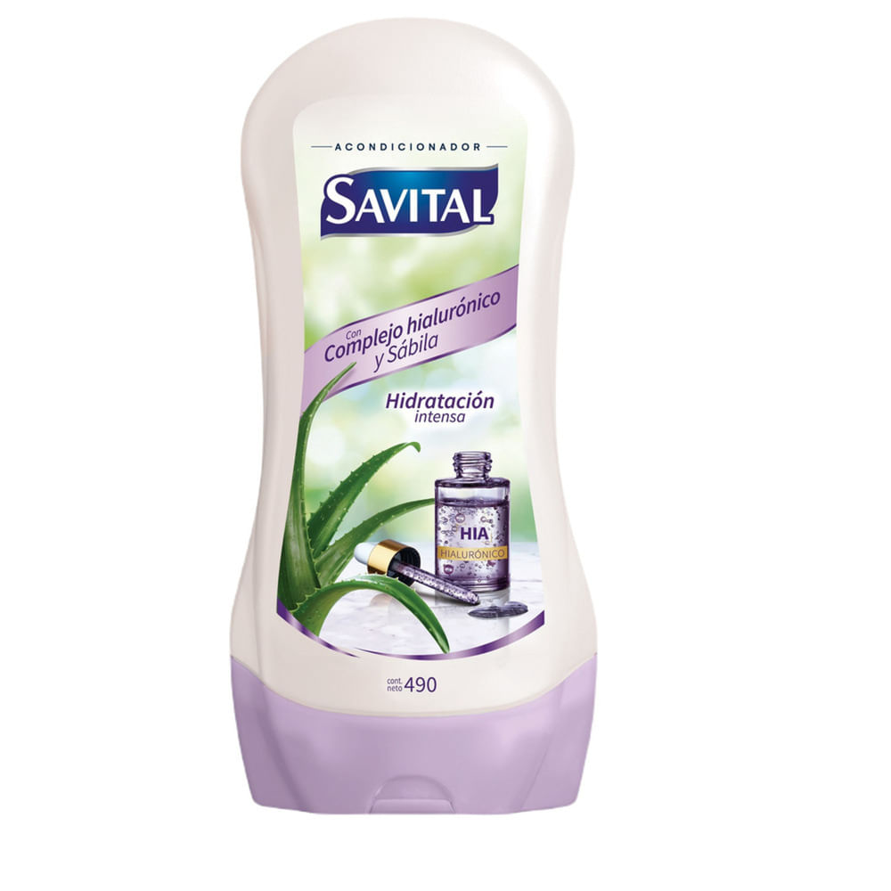 Acondicionador Savital con Complejo Hialuronico y Sabila Hidratacion Intensa